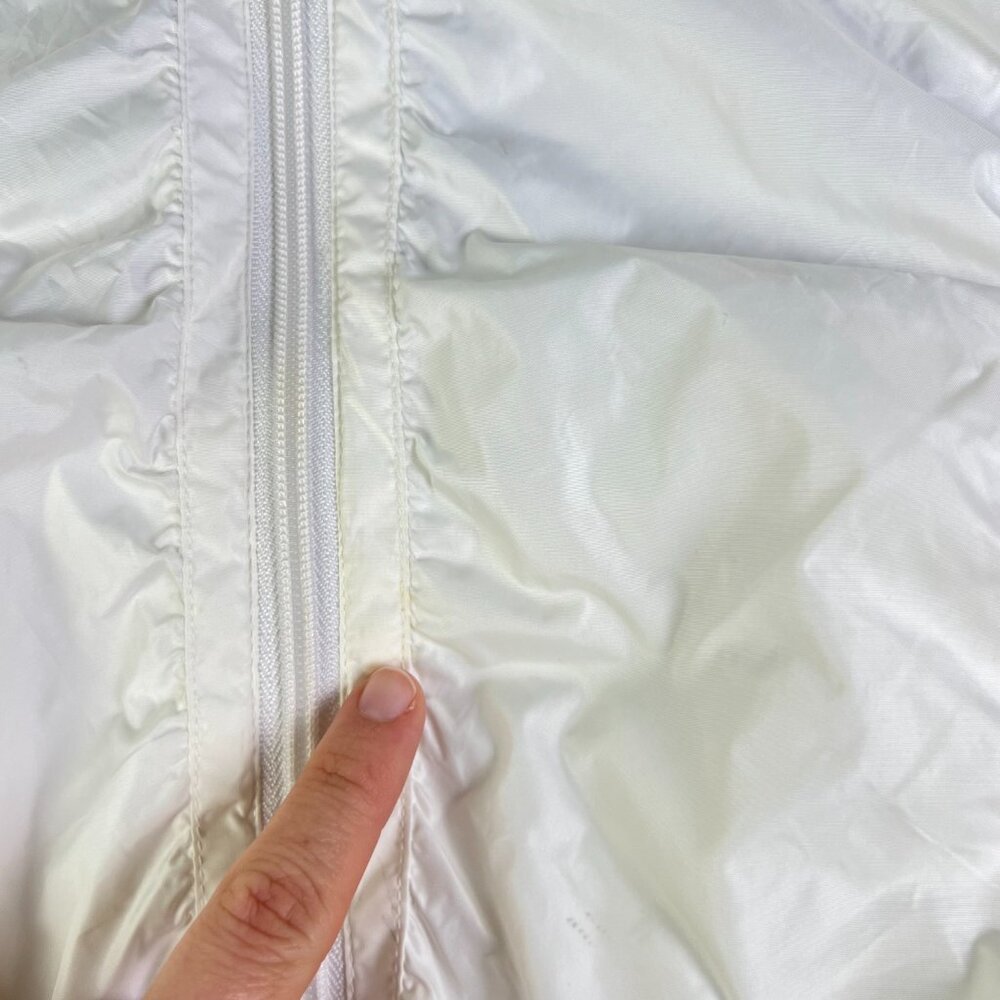 Southpole Jacket Womens 1X White Gold Full Zip Hooded Windbreaker Y2K Retro - Picture 13 of 14